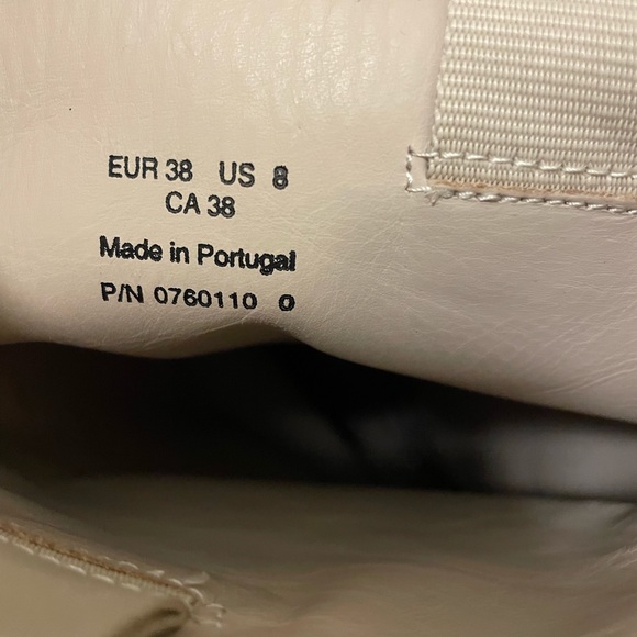 Cream Tall Leather Boots - Picture 7 of 10